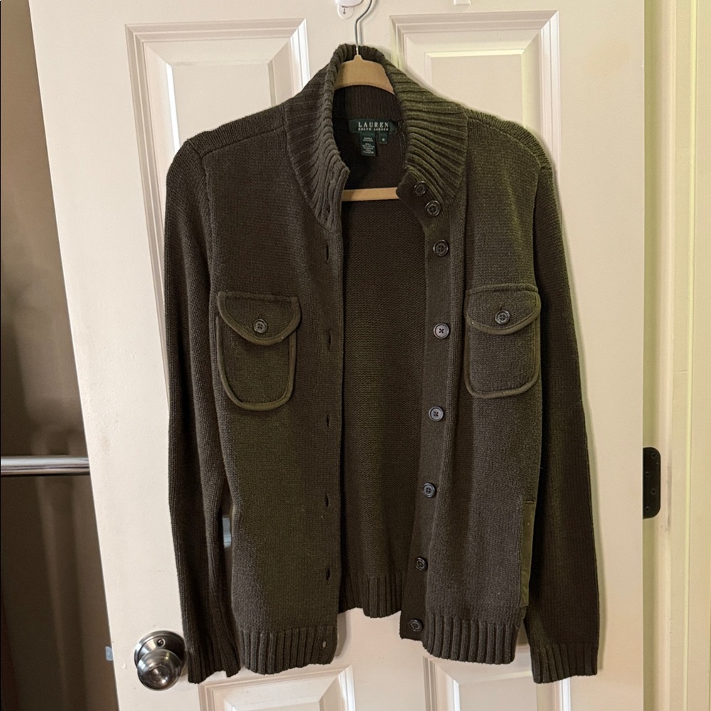 Ralph Lauren Dark Olive Men's Cardigan